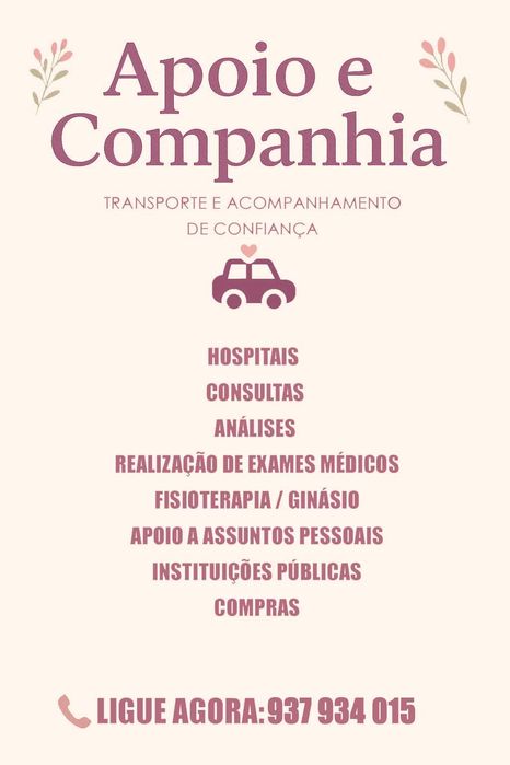 Transporte e Acompanhamento a Consultas... – Apoio e Companhia