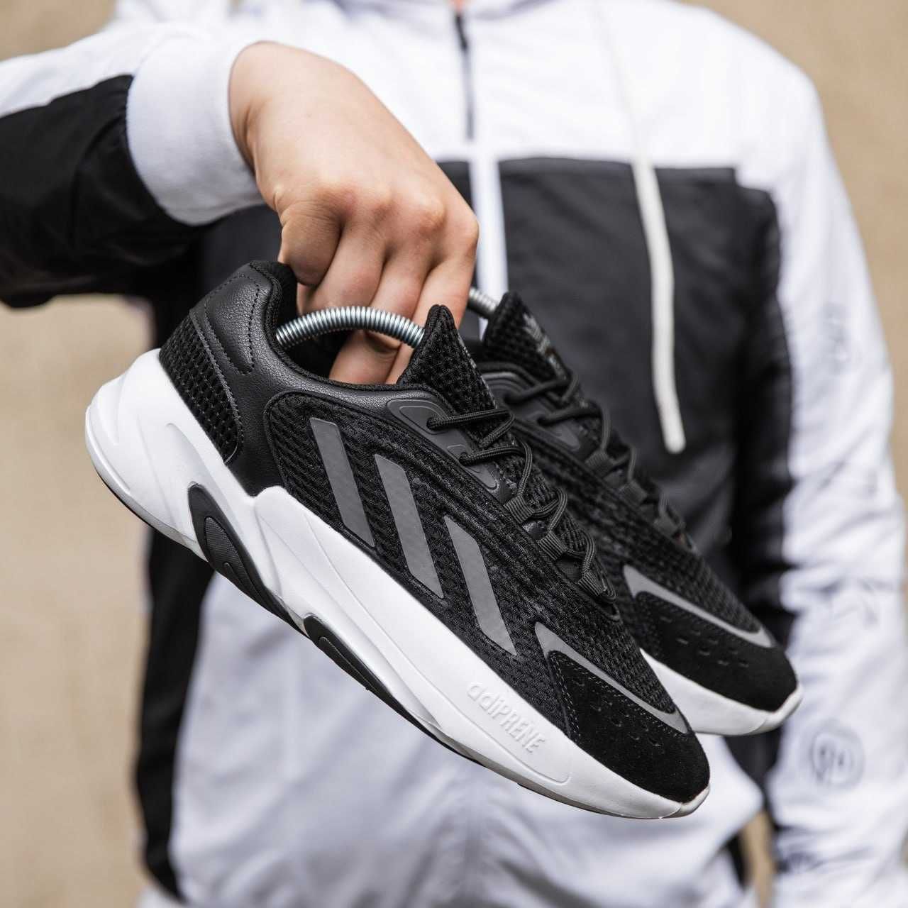 Чоловічі кросівки Adidas Ozelia чорний з білим 2376 ЯКІСТЬ