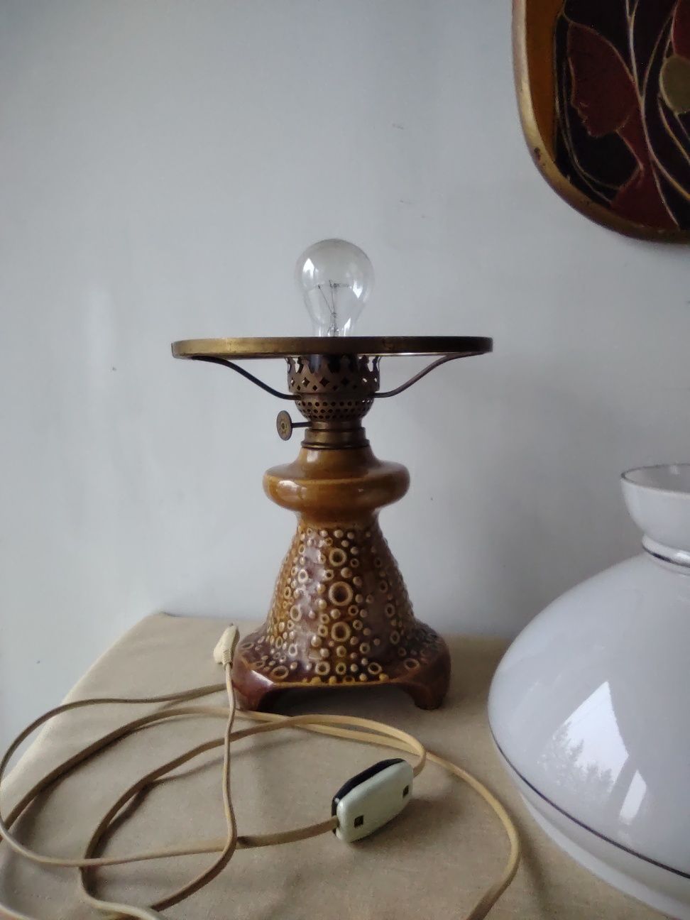 Ceramika Mirostowice lampa stołowa kolekcja PRL