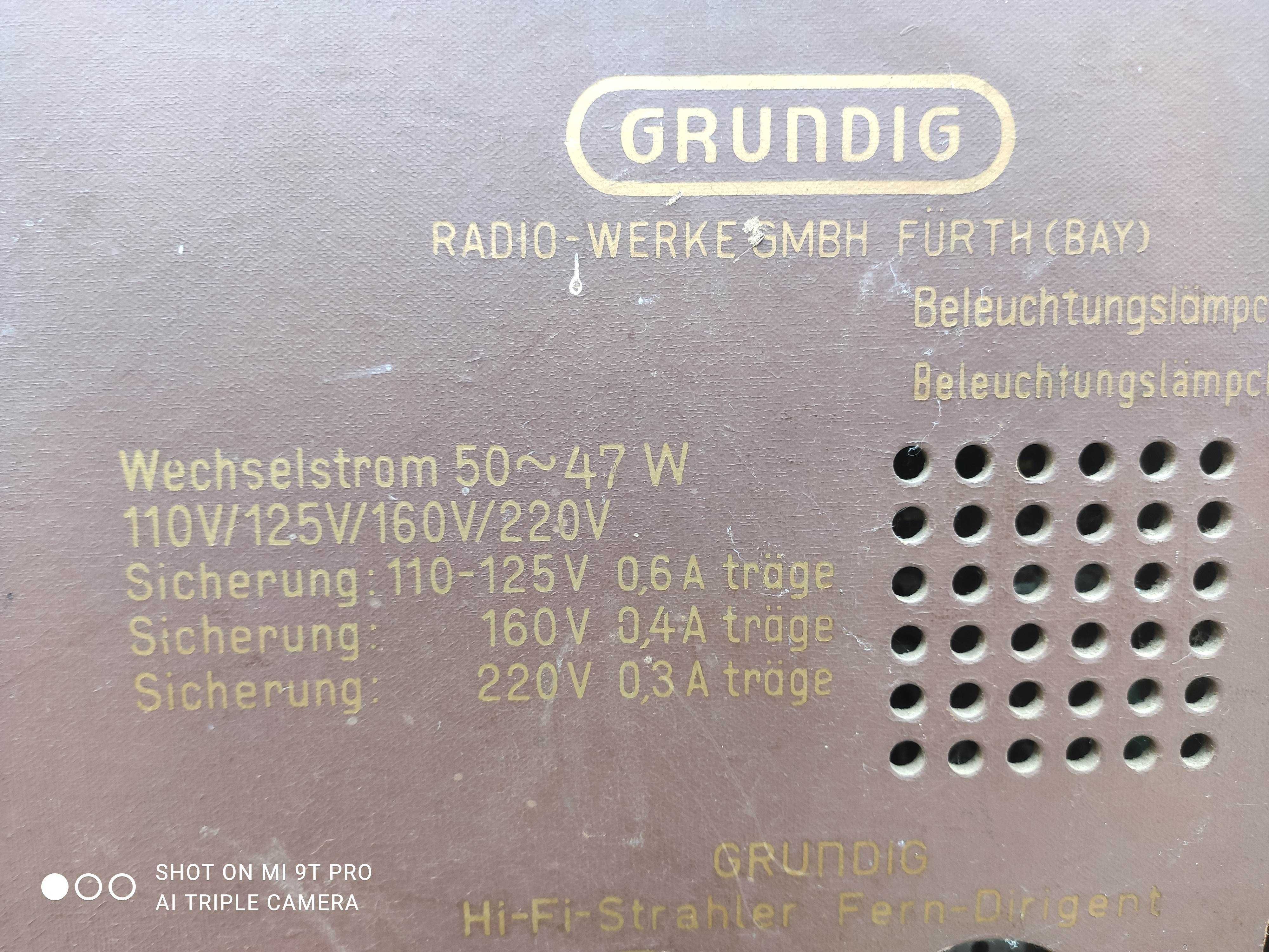 radio lampowe GRUNDING antyk