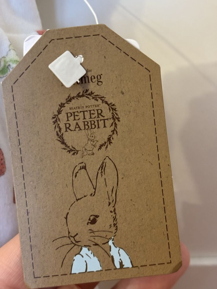 Sukienka z body Nutmeg Królik Piotruś Peter Rabbit 12-18 86 cm nowa