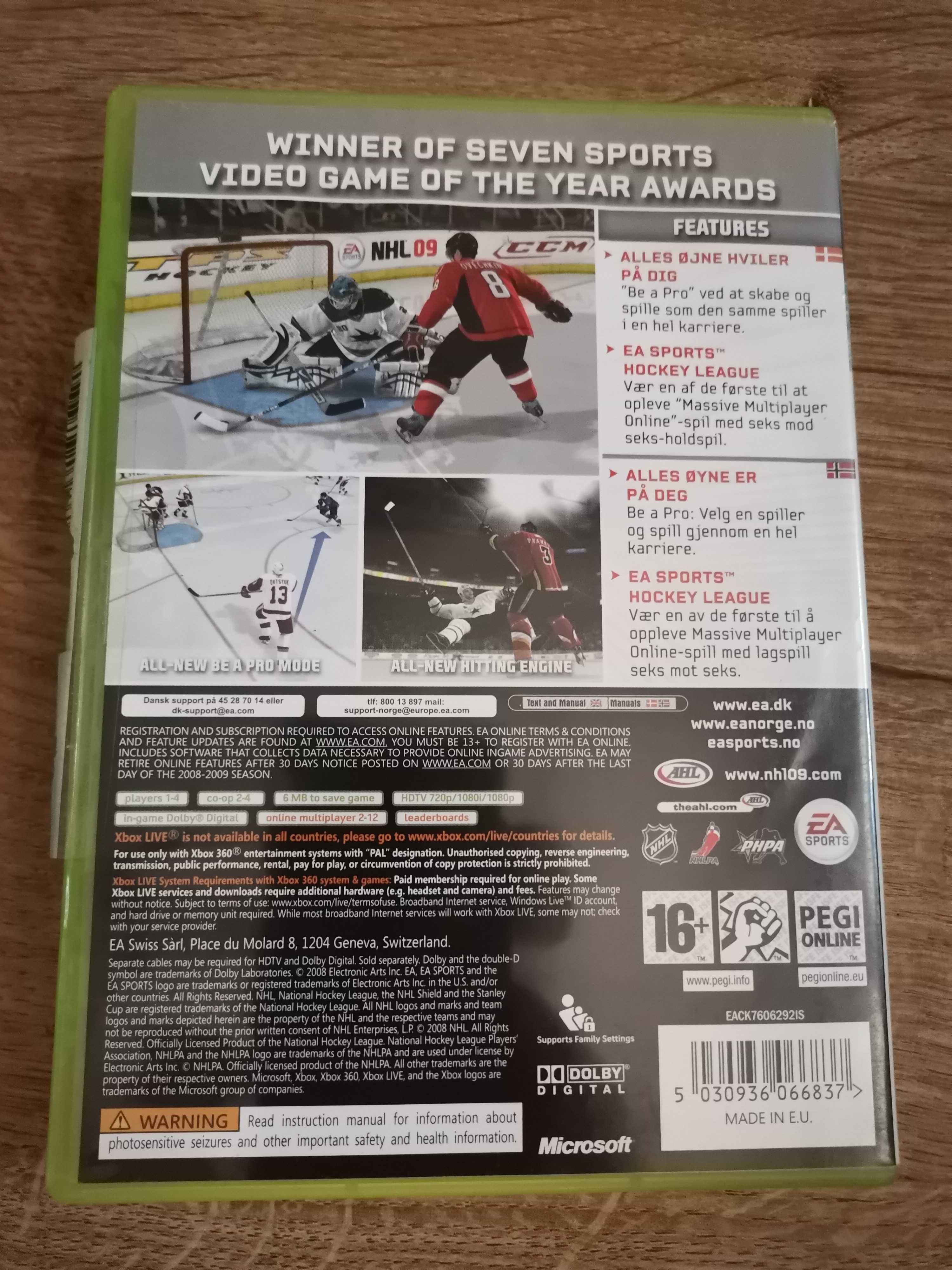 Gra NHL 09 na konsolę XBOX 360