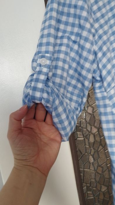 Koszulowa sukienka/tunika w kratę