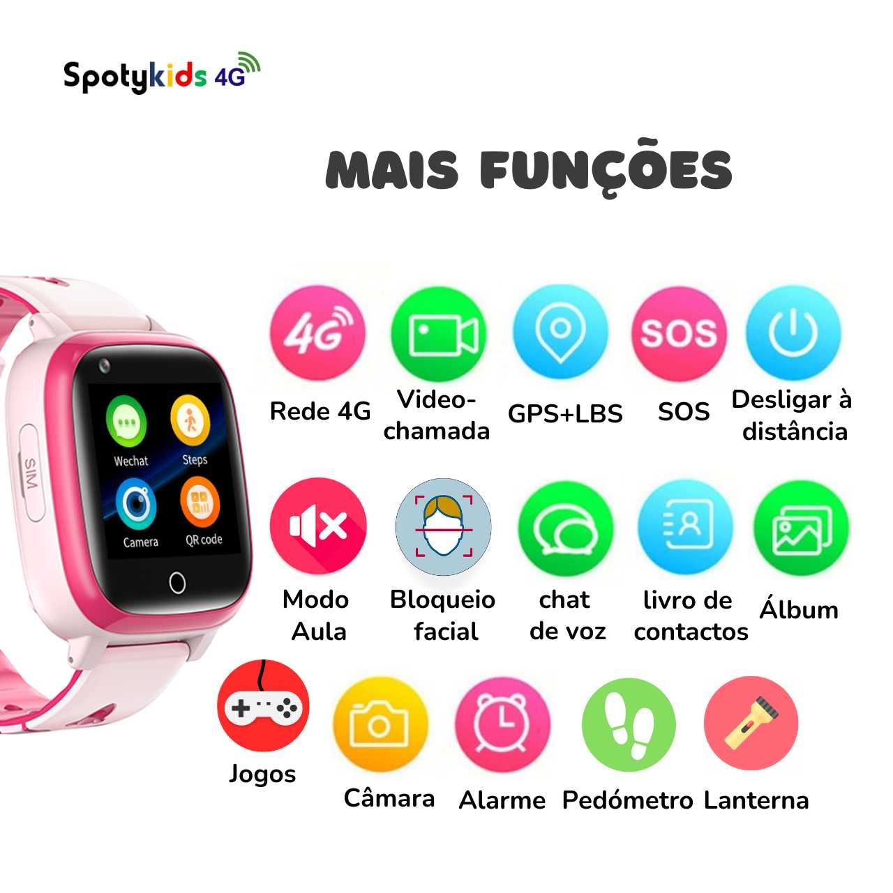 Relógio de crianças Smartwatch Spotykids 4G (Novo)