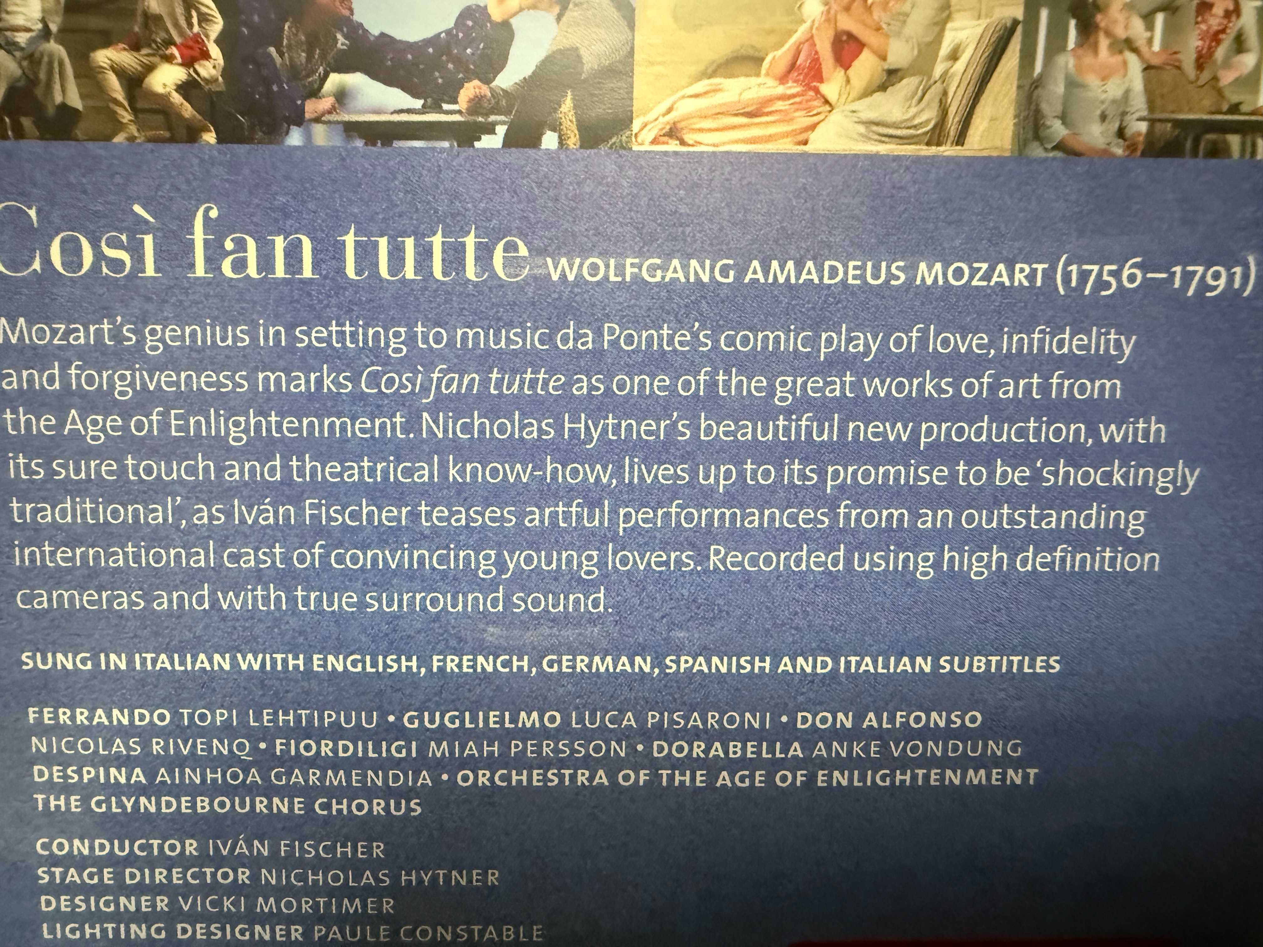 Mozart – Così Fan Tutte – Lehtipuu, Pisaroni, Persson – Ivan Fischer