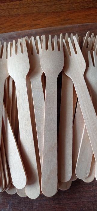 Widelce drewniane jednorazowe Bio Eco 100 sztuk