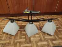 Lampa sufitowa trzy żarówki duża lata 90. Grzegorz Lodek