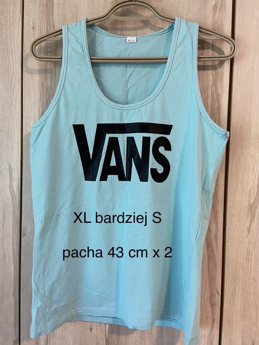 Vans XL bardziej S/ M seledynowa  bluzka sportowa na ramiączkach