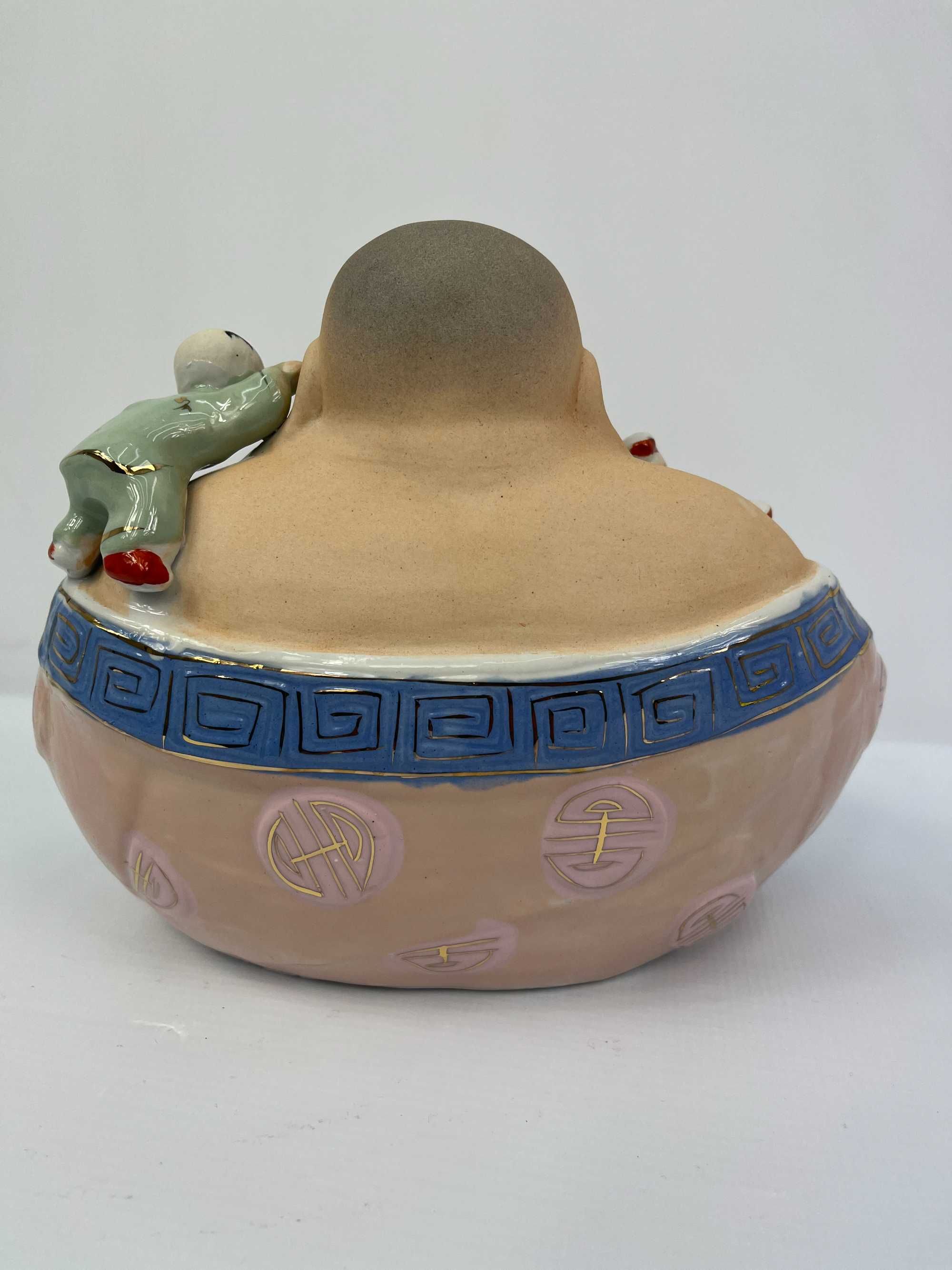 Figurka porcelana Chińska Budda z dziećmi lata 70-te