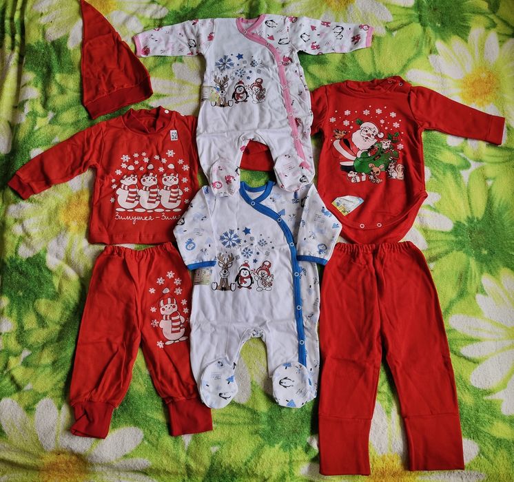 Новогодний костюм, человечек с начесом на 2-5, 6-9, 9-12 мес., 1+ год