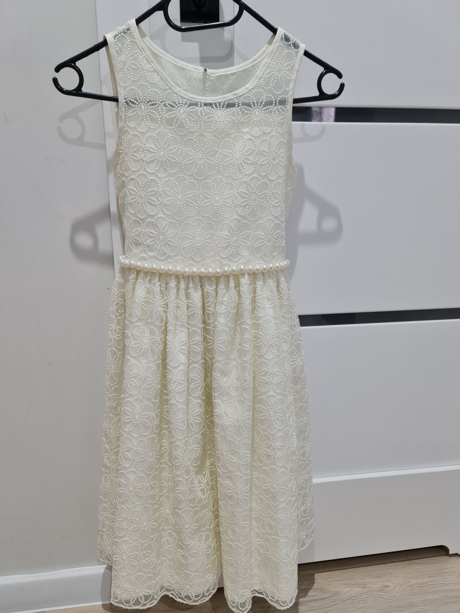 Couture Pruncess Sukienka ecru roz 146/152