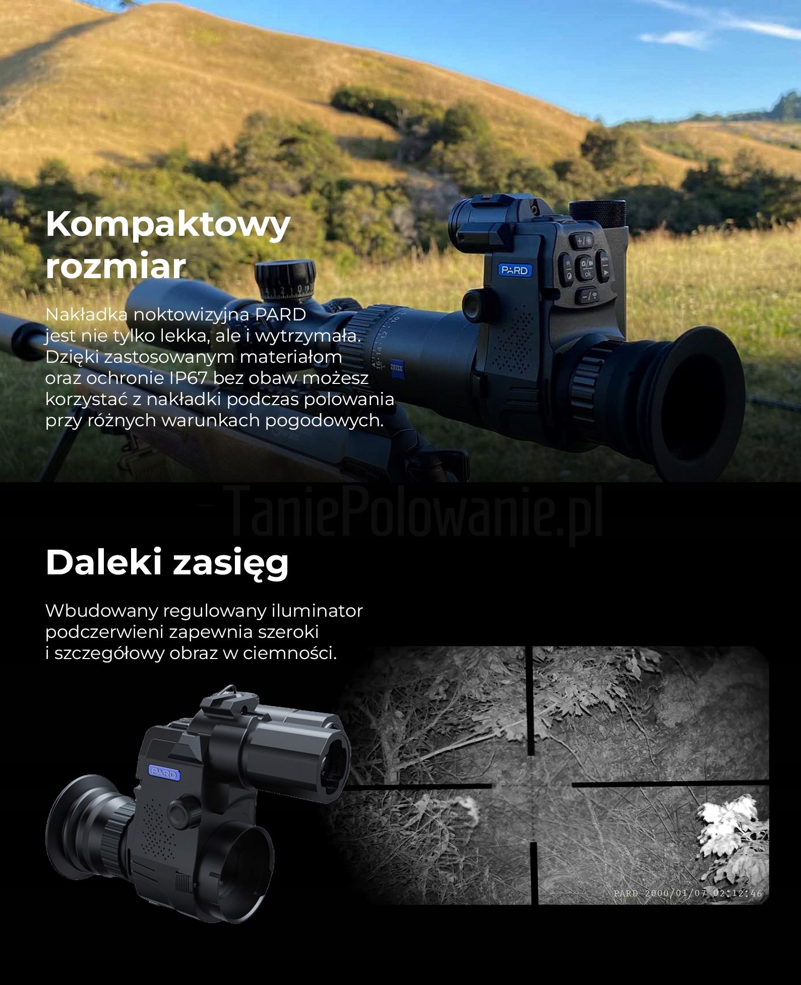 Nasadka Noktowizyjna Nakładka Noktowizor PARD NV007SP IR 940 / 850