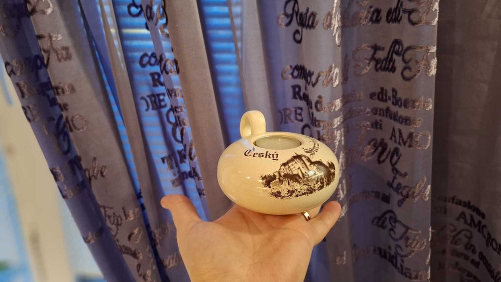 Керамический подсвечник из Чехии сувенир