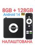 Android 14 на 8/128 Gb Приставка Смарт ТОП Q96 Smart Tv Box 8k,x96q