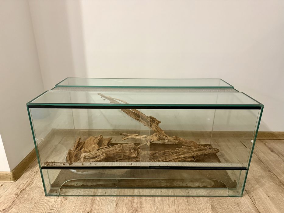 Terrarium szklane 100 x 50 x 50 cm.