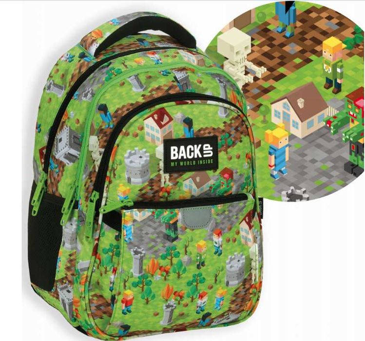 Plecak 3-komorowy Backup Minecraft 076366