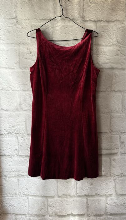 Bordowa czerwona sukienka welurowa aksamitna elegancka Reserved 42 XL