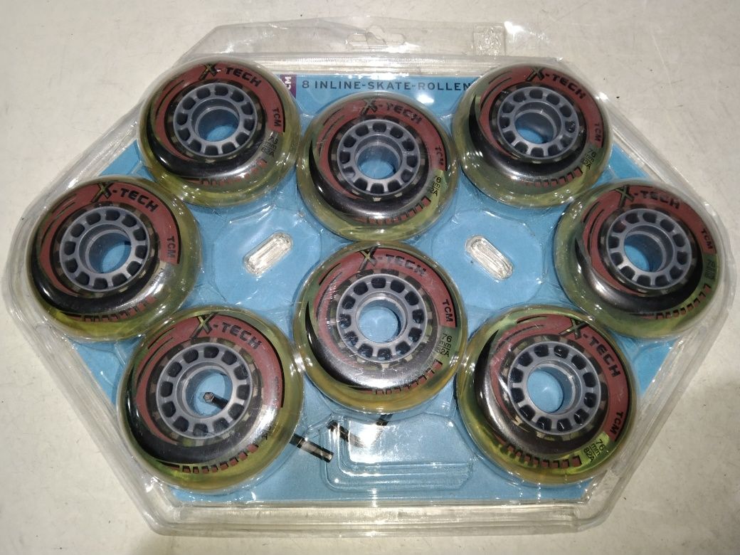 Kółka  do rolek kauczukowe 76 mm nowe