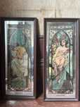 Vendo 2 vitrais  Belle Epoque/Art Noveau. Ofereço uma imagem de cristo