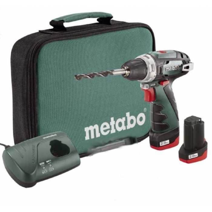 Шуруповерт аккумуляторный Metabo PowerMaxx BS Basic 12 В 2 Ач