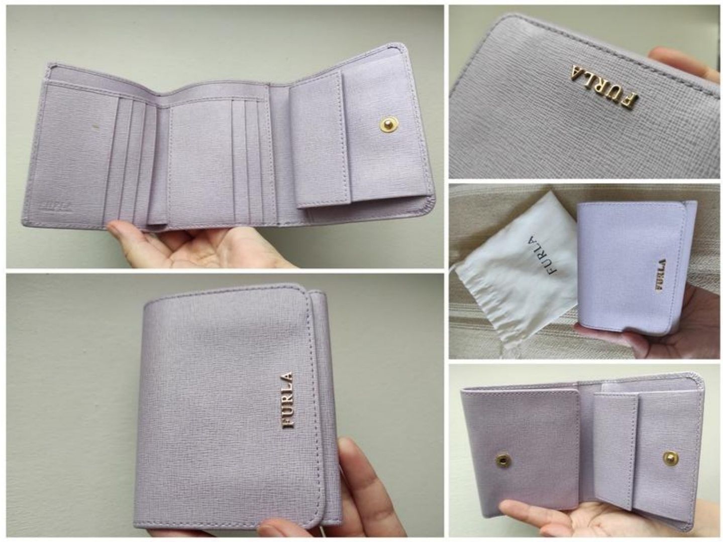 Портмоне кошелёк Furla сиреневого цвета.