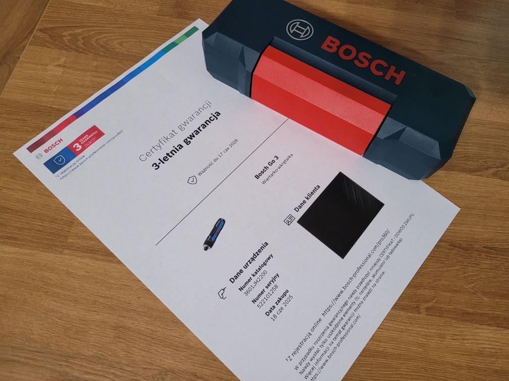 Wkrętak akumulatorowy Bosch go 3.0