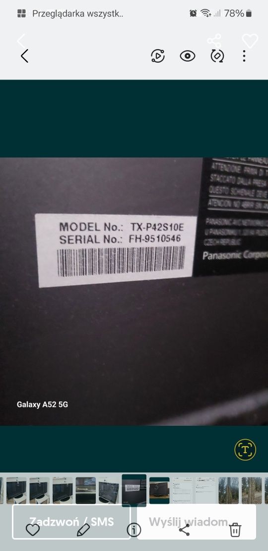 Telewizor Panasinic 42 cale