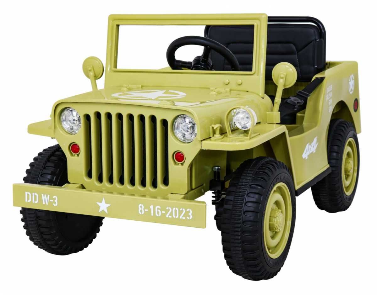 Auto autko Pojazd Retro Wojskowy 4x4 na akumulator dla dzieci