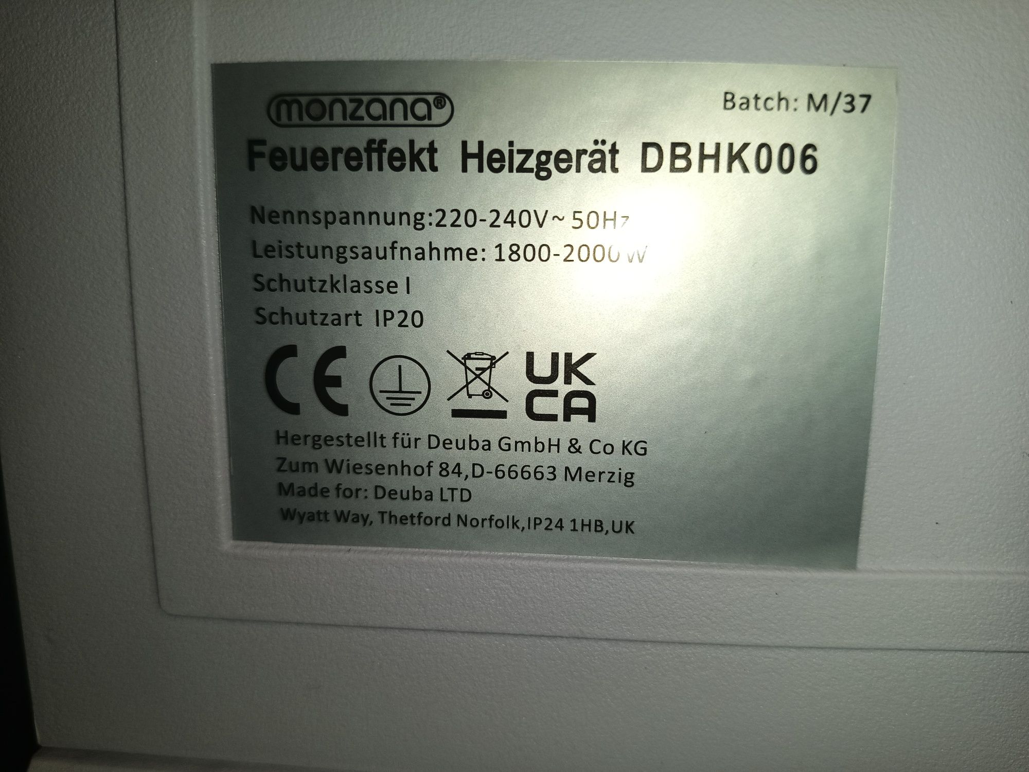 Kominek elektryczny Deuba Monzana