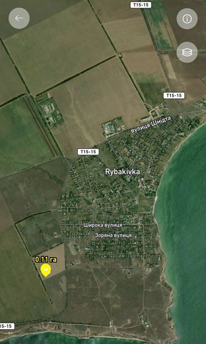 Продам участок земли 11 соток в Рыбаковке .