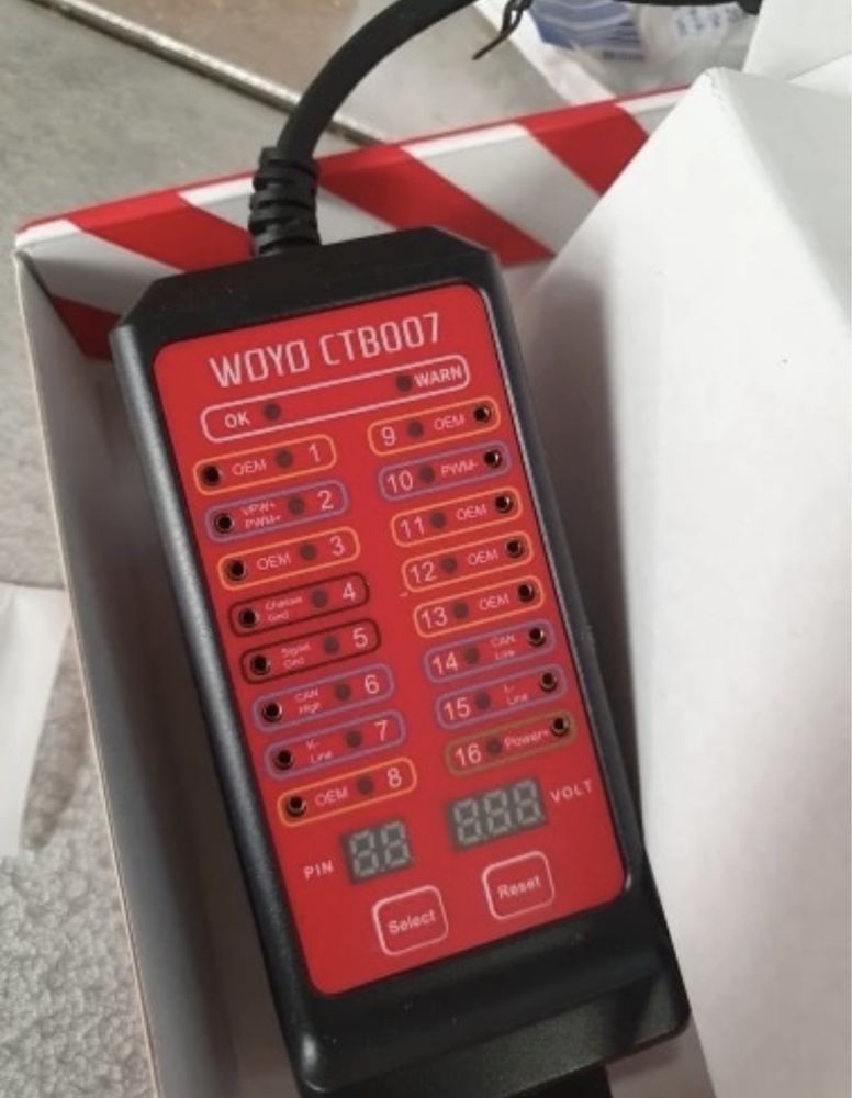 Тестер OBD2 розйома для діагностики автомобіля12 24V CAN