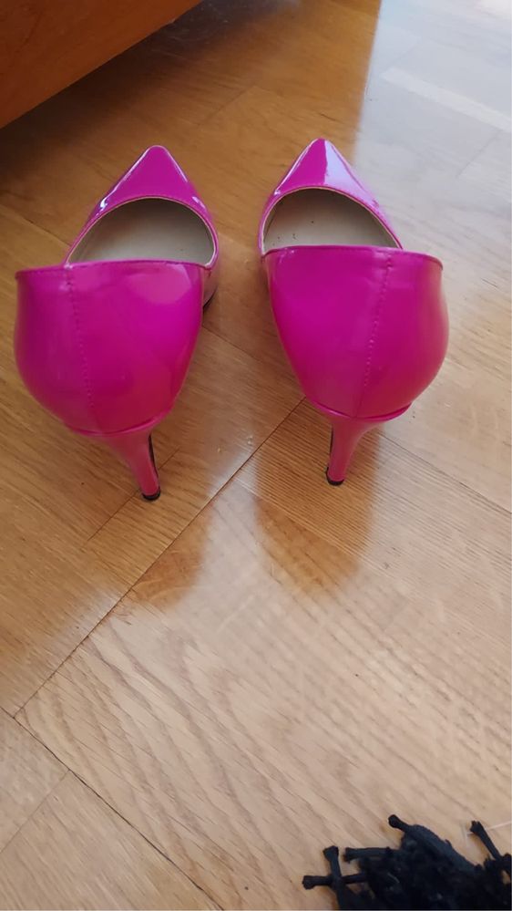 Sapato Alto Rosa Barbie Novo Stiletto Fucsia