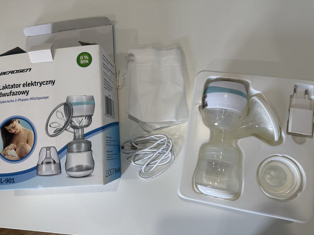 Laktator elektryczny dwufazowy jak nowy berdsen bl-901