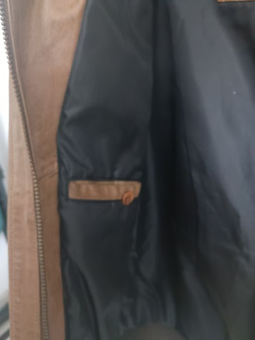 Kurtka skórzana brązowa