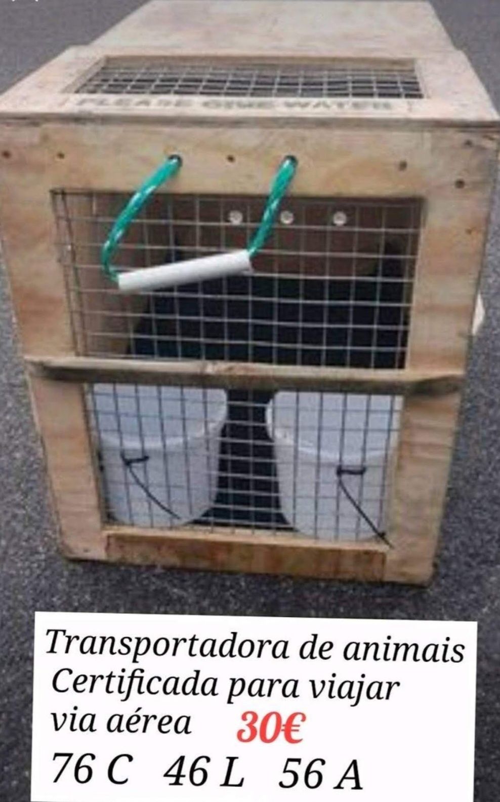 Transportadora de animais certificada.  Artigo novo. Preço nas fotos