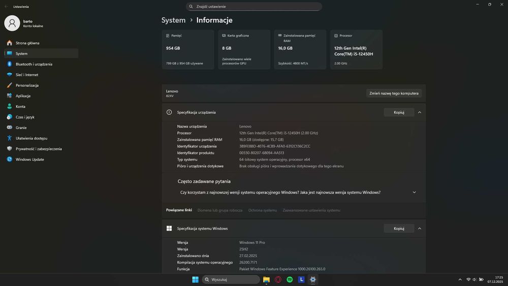 Lenovo LOQ 15IRH8 RTX 4060 GB 115 TGP