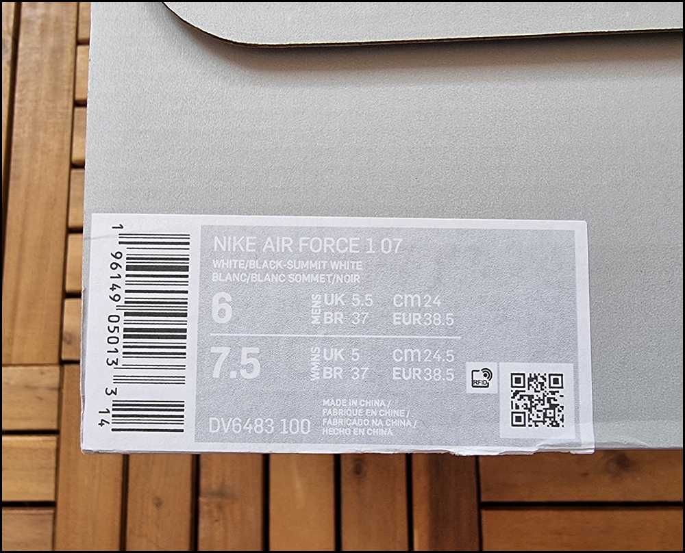 Nowe Oryginalne Nike Air Force 1 Low '07 Białe r. 38,5 / 24,5cm Wawa