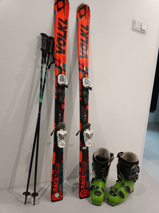 Narty Volkl + buty Nordica + kijki