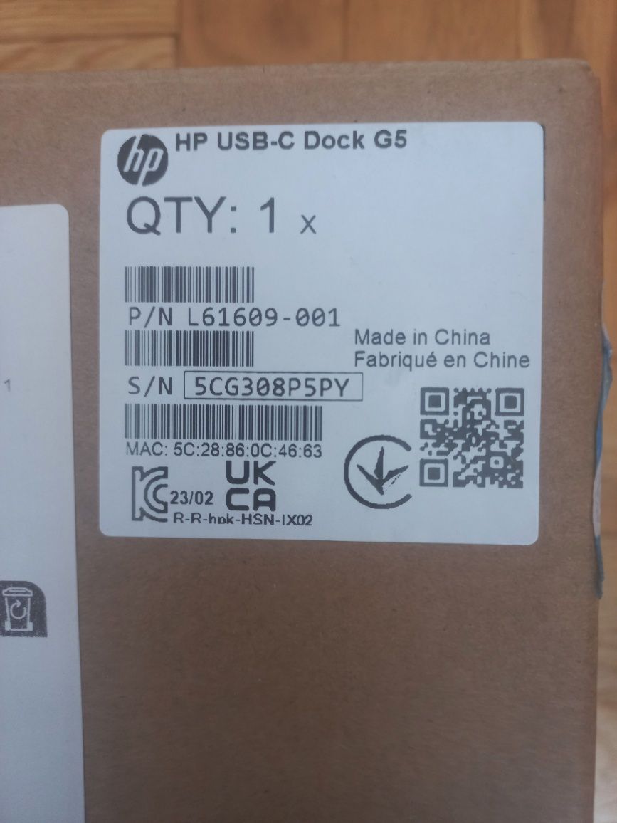 Stacja dokująca HP USB-C G5 USB Typu C,