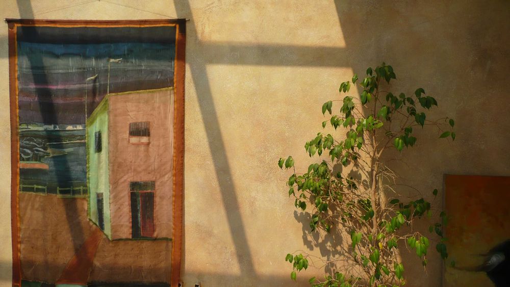 obraz na jedwabiu "Dom" Joanna Stasiak, 2010, tajemniczy, nieoczywisty