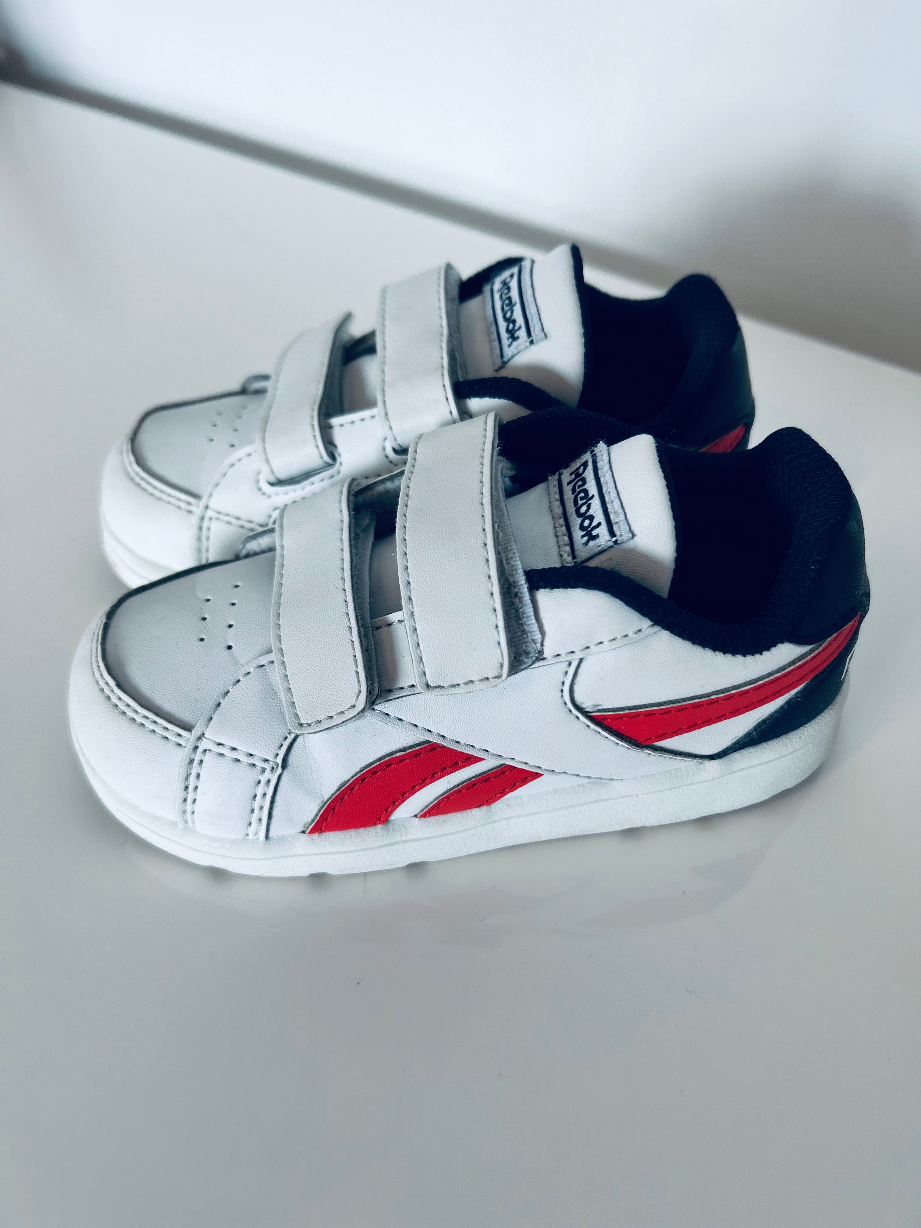 Reebok sneakersy niskie dziecięce białe roz. 24/25 na rzep wiosenne