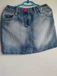 Zestaw spódniczka mini jeans dziewczynka 128 vintage