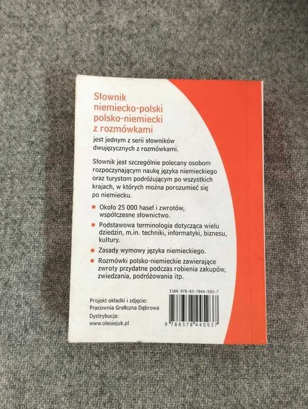 Słownik niemiecko polski z rozmówkami język niemiecki turysta Harald G