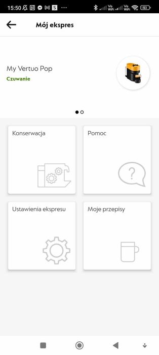 Ekspres kapsułkowy Nespresso Vertuo Pop ENV90 19 Bar Żółty/ Złoty