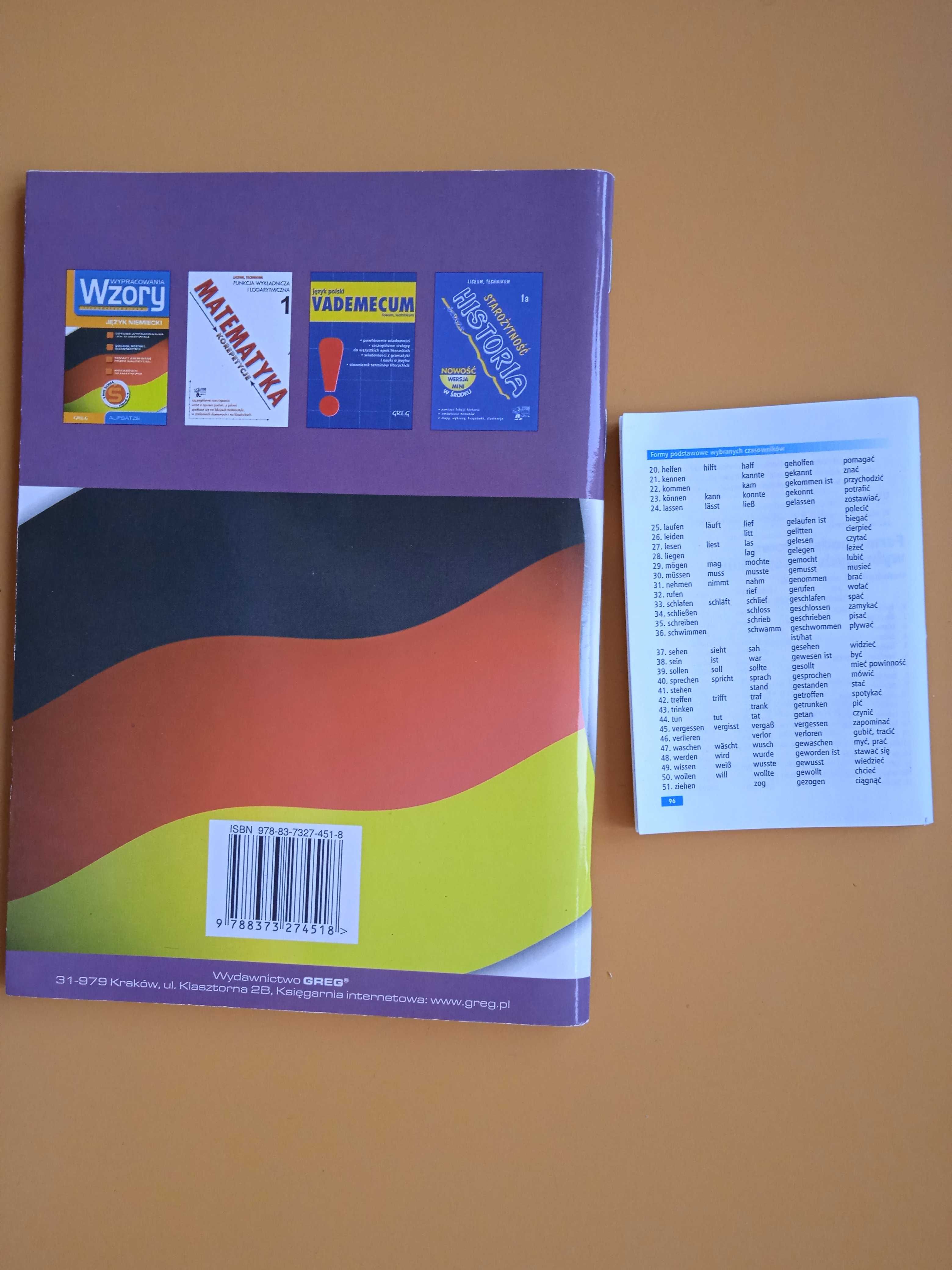 Gramatyka. Język niemiecki. Wydawnictwo Greg