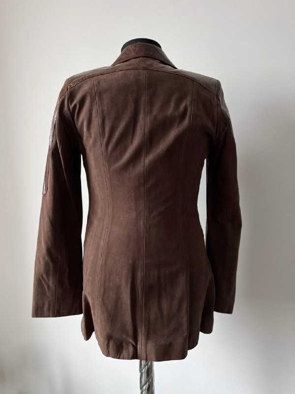 Шкіряна куртка з натурального нубуку 44 розмір