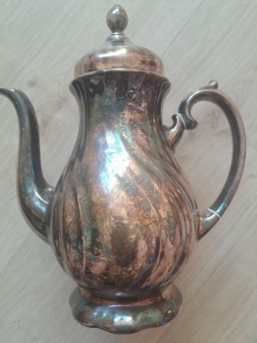 Dzbanek do kawy posrebrzany