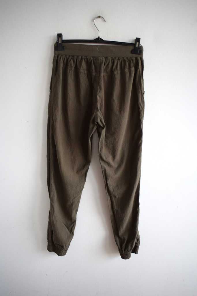Kaffe oliwkowe spodnie  joggery wysoki stan 36 s m