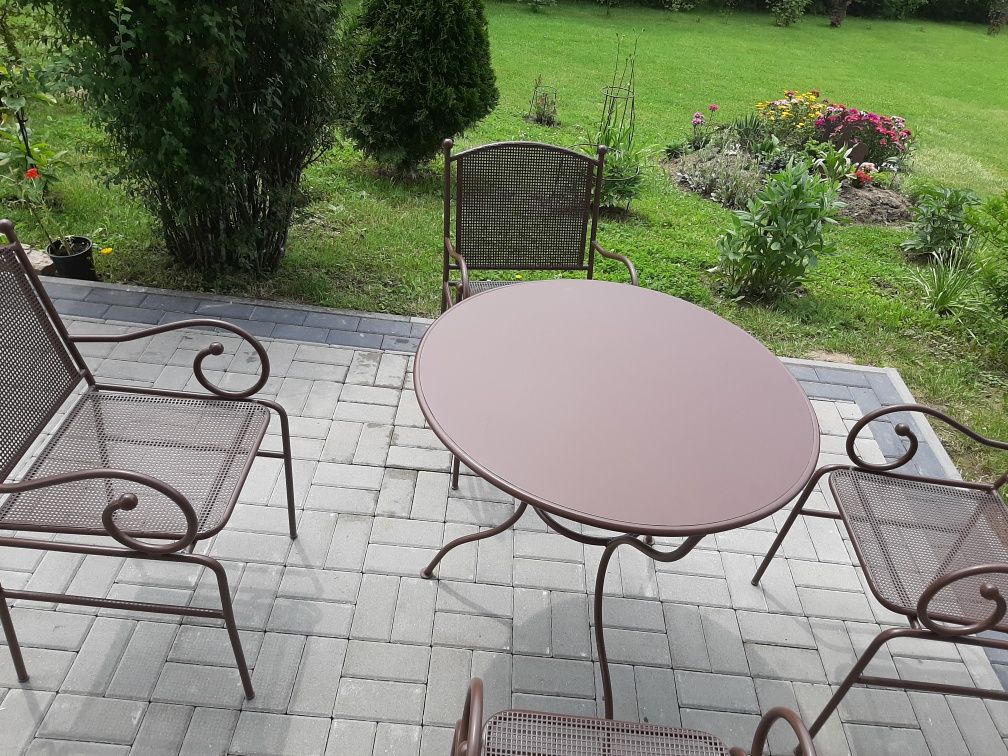 Zestaw ogrodowy stolik z 4 krzesłami