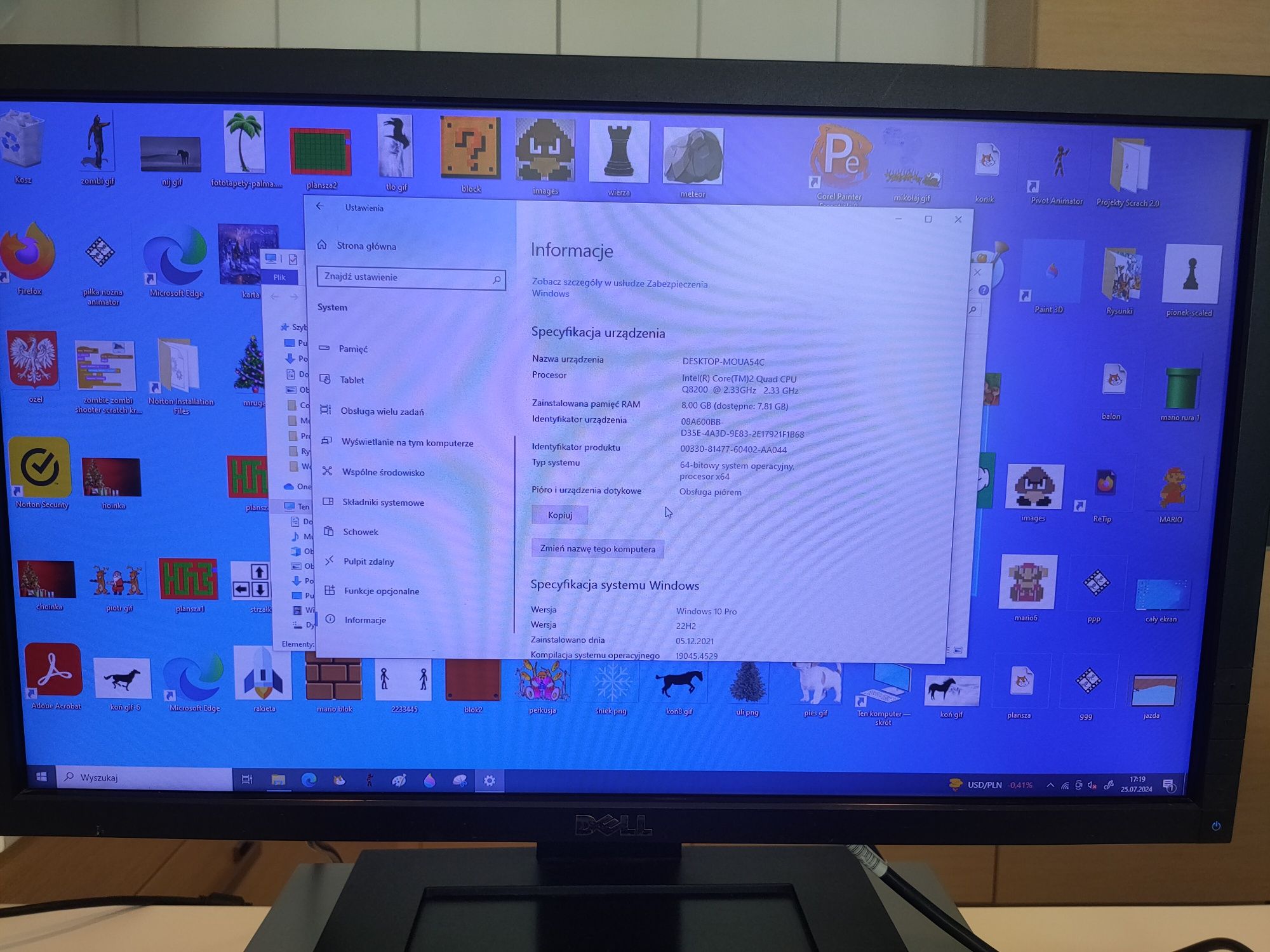 Komputer Dell + MONITOR - LED DELL E2211Hb 21.5" - FHD VGA DVI klasa A